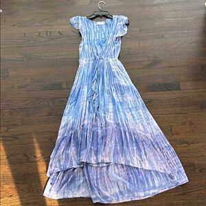 Tiare Hawaii Women’s Elegant Blue Tie-Dye Dress One Size